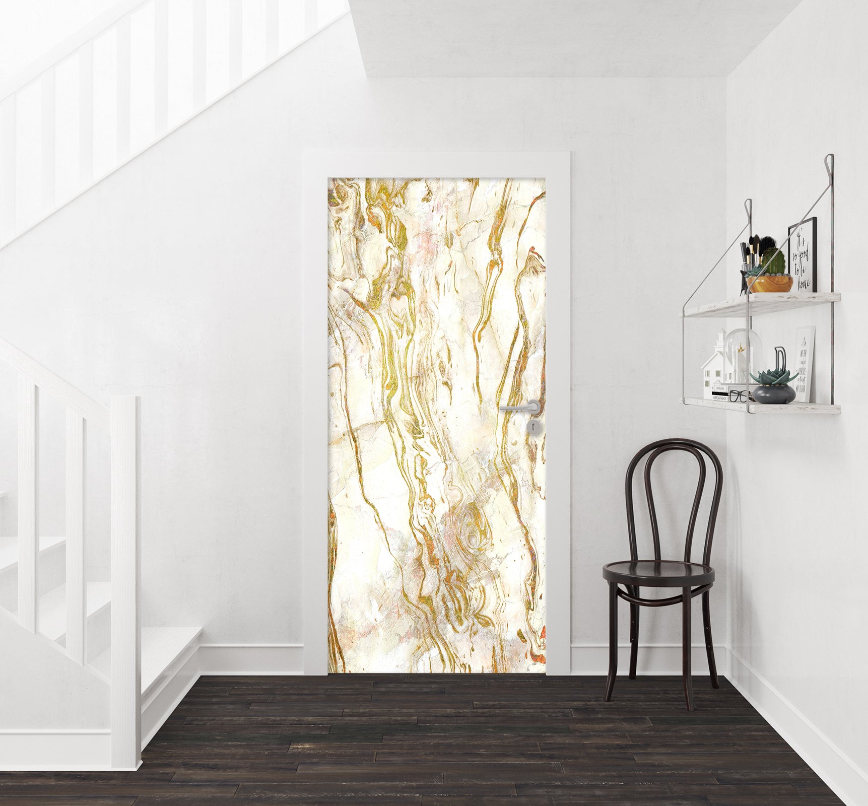 3D Yellow Lines 25197 Door Mural