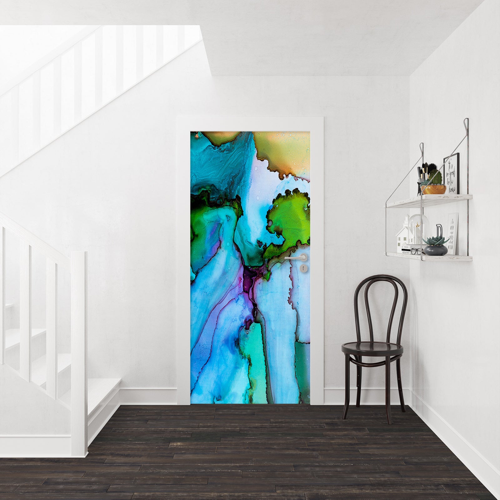 3D Blue Texture 22005 Door Mural