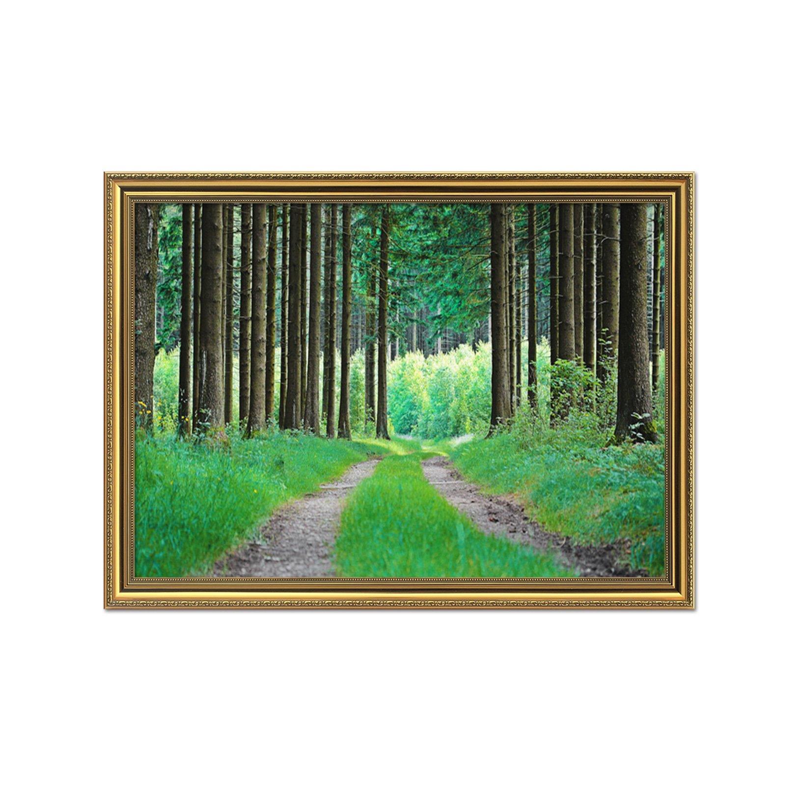 3D Grass Road 022 Fake Framed Print Painting Wallpaper AJ Creativity Home 