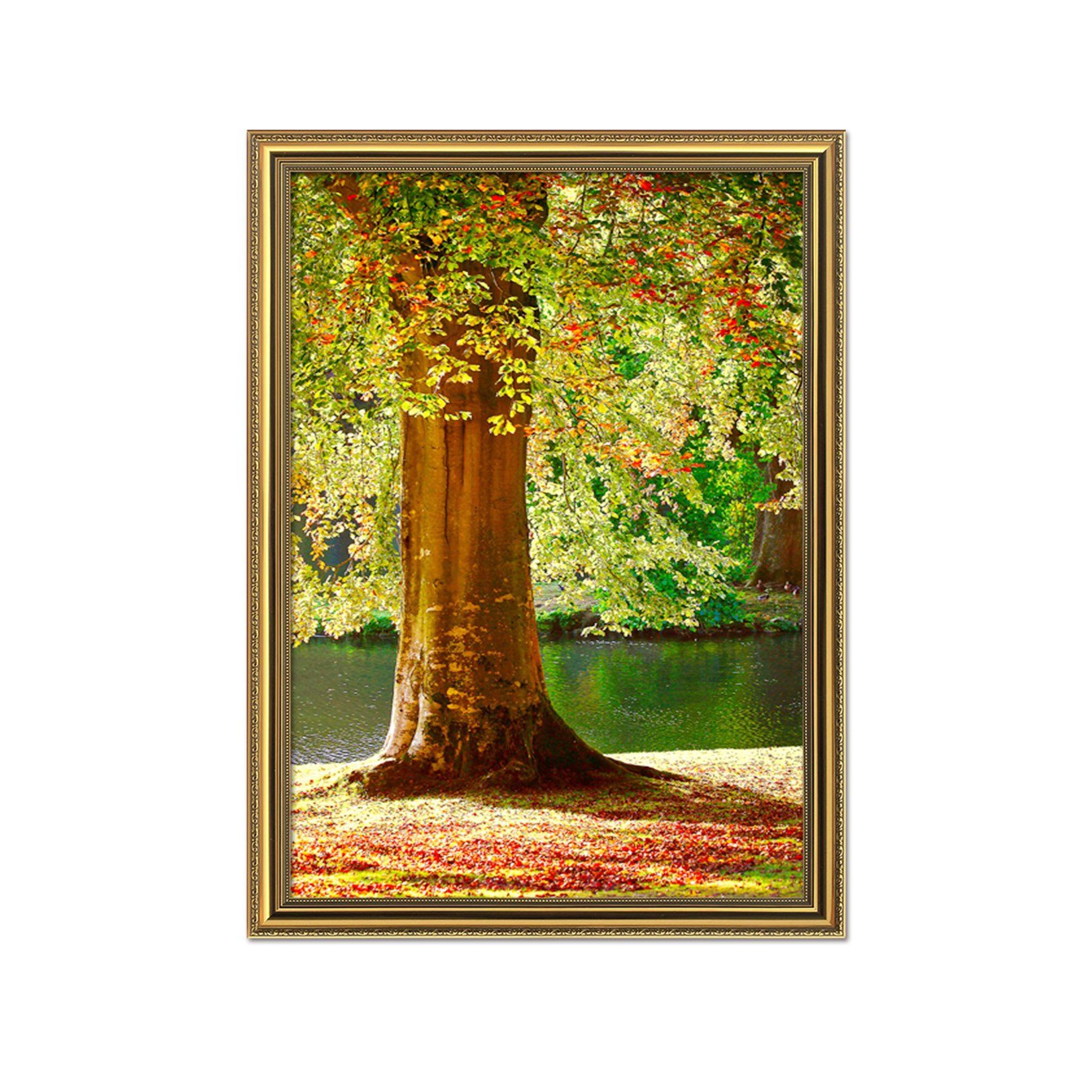 3D Big Tree 049 Fake Framed Print Painting Wallpaper AJ Creativity Home 