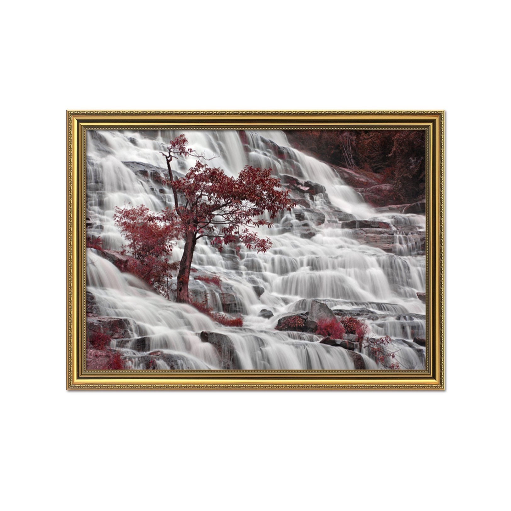 3D The Spectacular Waterfall 151 Fake Framed Print Painting Wallpaper AJ Creativity Home 