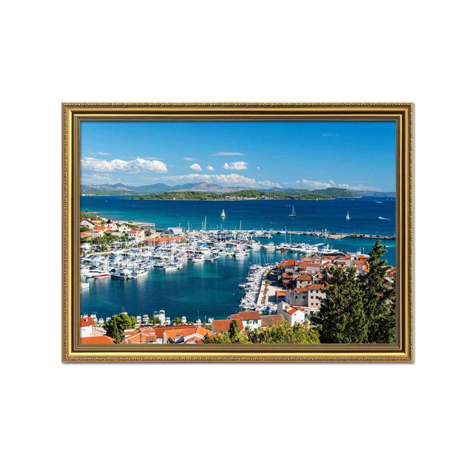 3D Sea Vessel 187 Fake Framed Print Painting Wallpaper AJ Creativity Home 