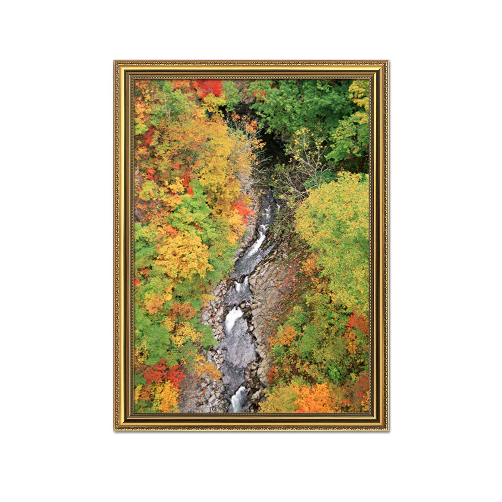 3D Small Stream 008 Fake Framed Print Painting Wallpaper AJ Creativity Home 