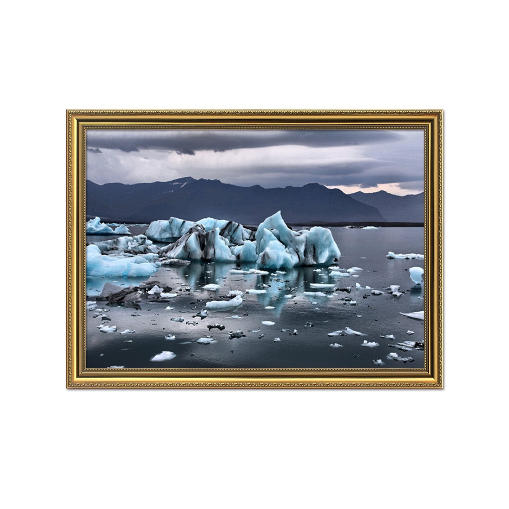 3D Melting Ice 177 Fake Framed Print Painting Wallpaper AJ Creativity Home 