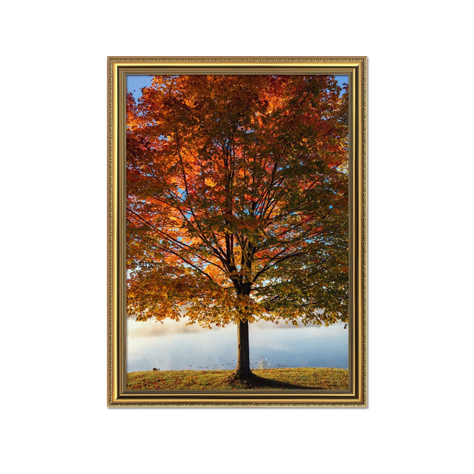 3D Maple Leaves 091 Fake Framed Print Painting Wallpaper AJ Creativity Home 