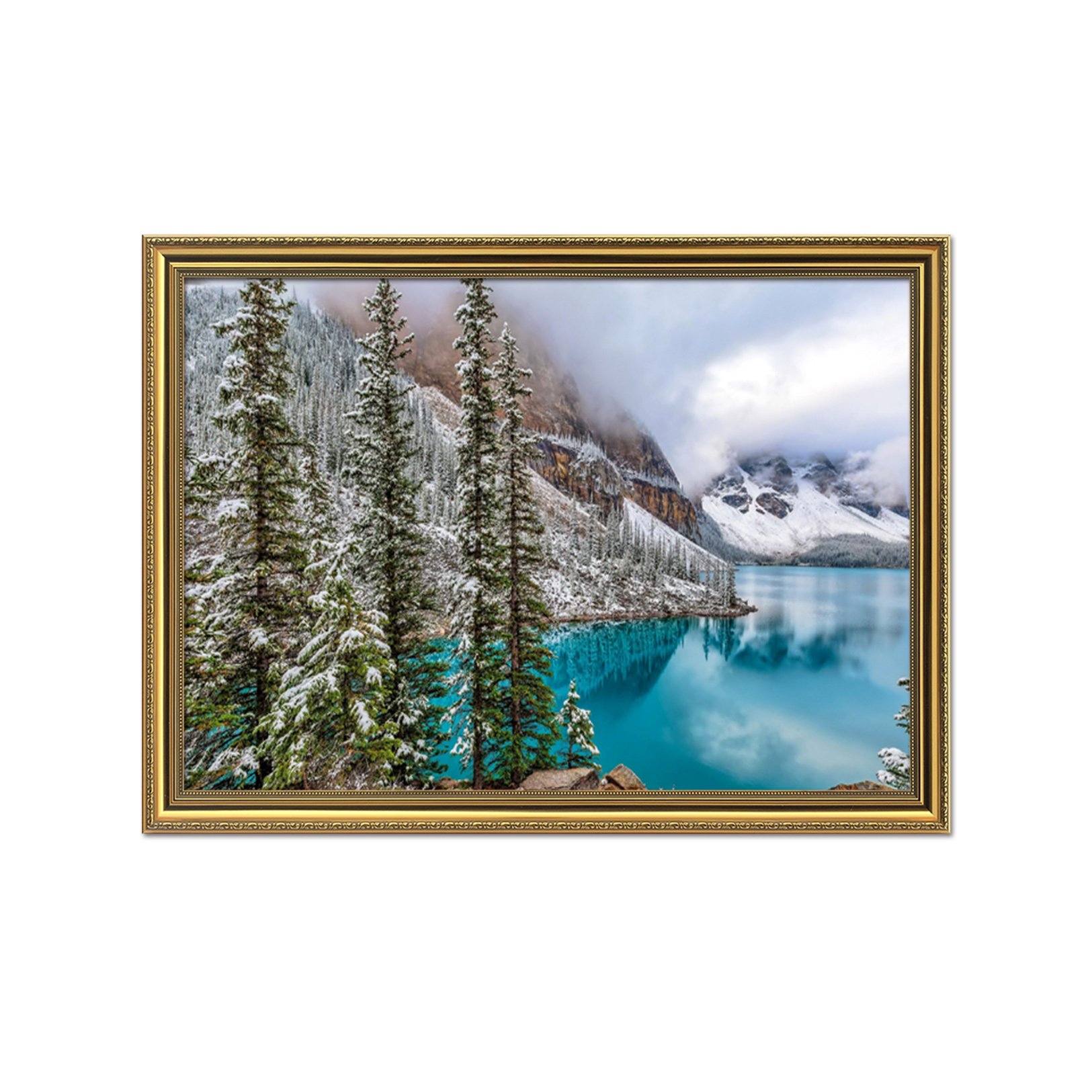 3D Snow Mountain 050 Fake Framed Print Painting Wallpaper AJ Creativity Home 