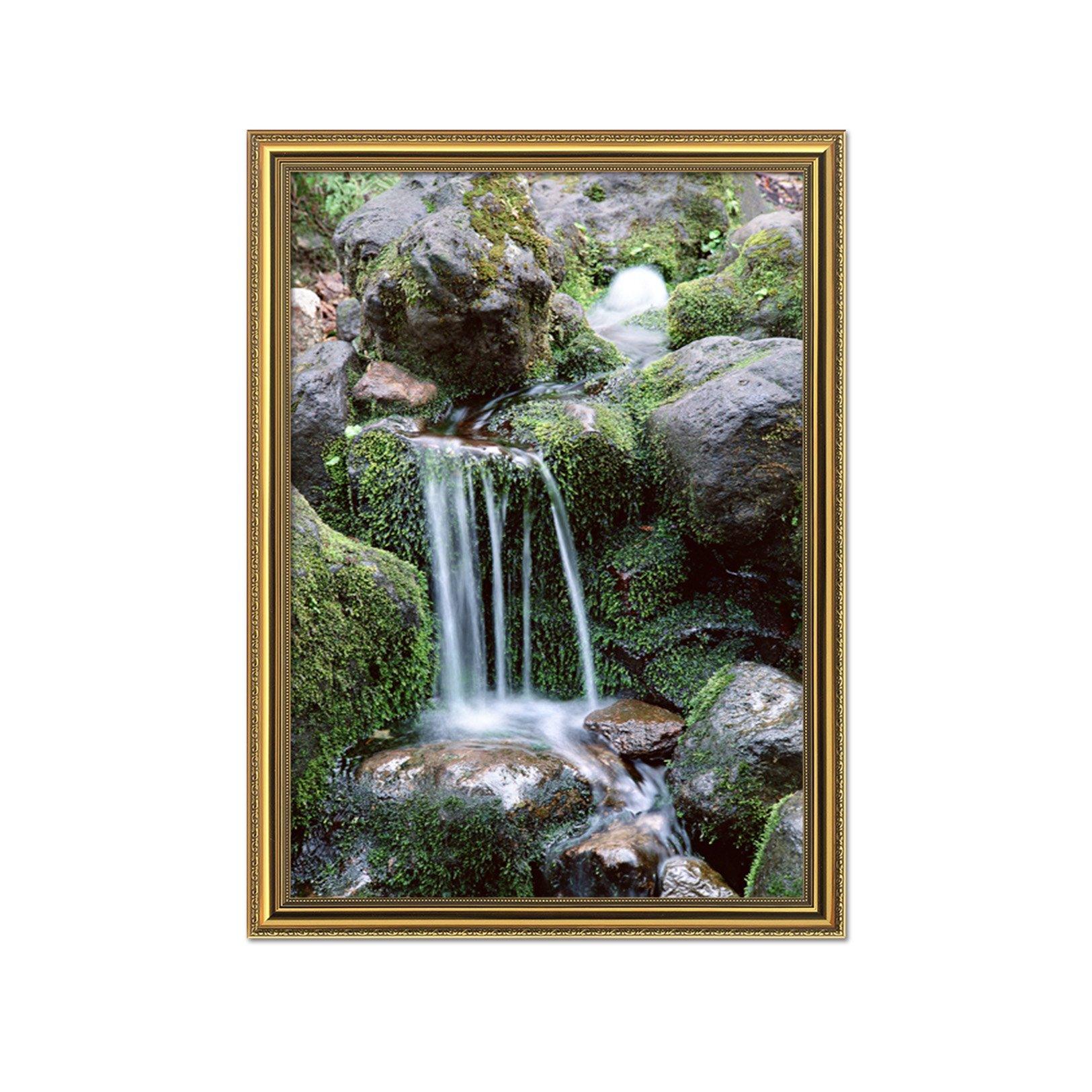 3D Moss Stone 112 Fake Framed Print Painting Wallpaper AJ Creativity Home 