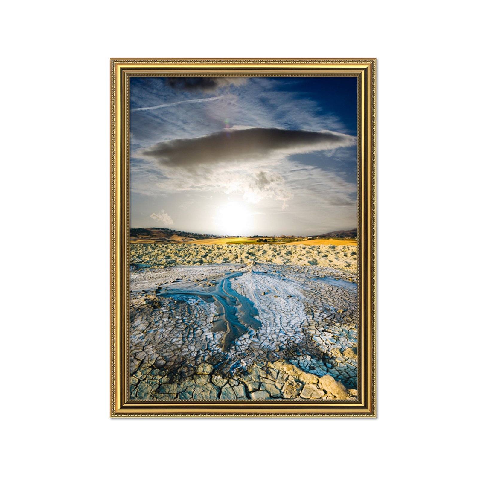 3D Sunny Land 017 Fake Framed Print Painting Wallpaper AJ Creativity Home 