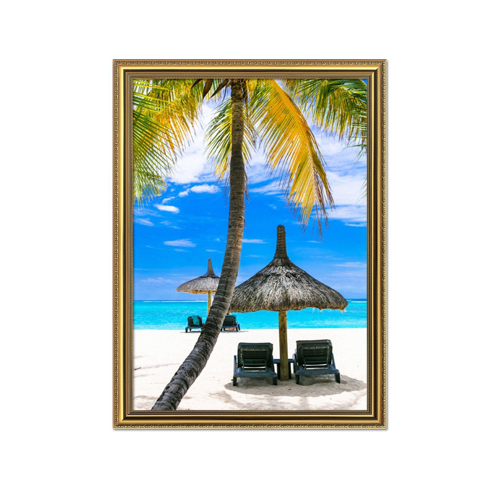 3D Beach Table 137 Fake Framed Print Painting Wallpaper AJ Creativity Home 