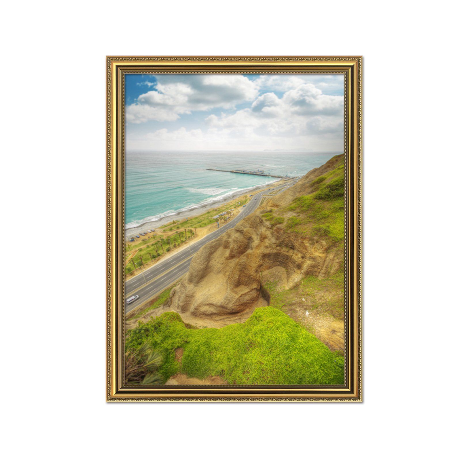 3D Alpine Road 020 Fake Framed Print Painting Wallpaper AJ Creativity Home 