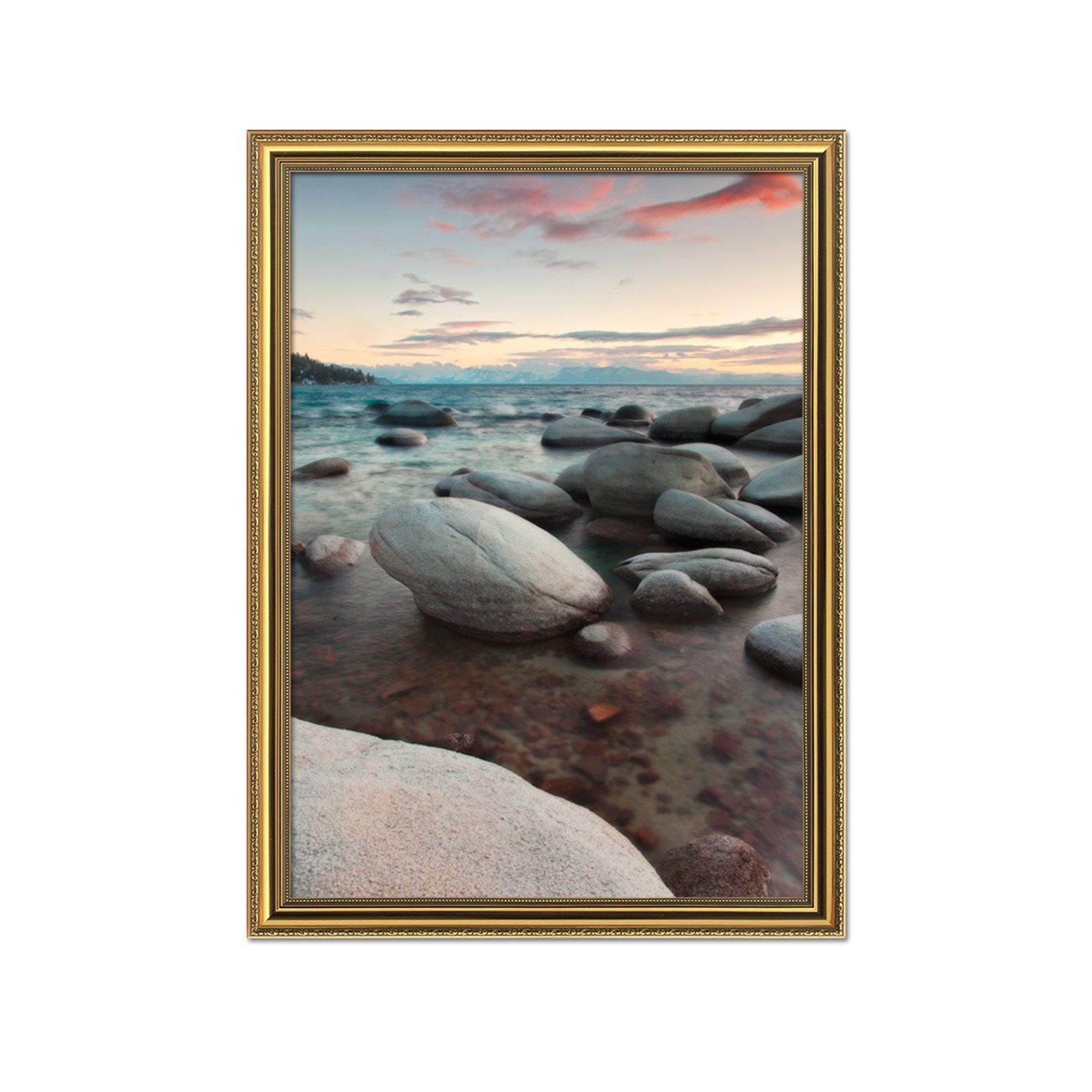 3D Sea Stones 024 Fake Framed Print Painting Wallpaper AJ Creativity Home 