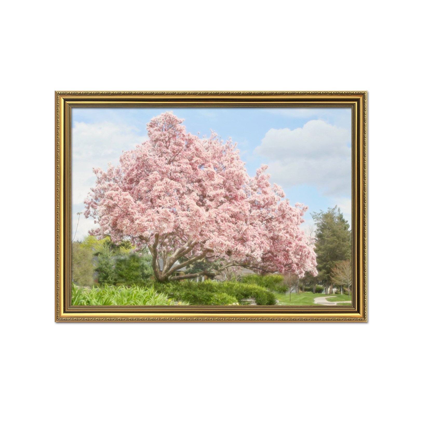 3D Lush Trees 011 Fake Framed Print Painting Wallpaper AJ Creativity Home 