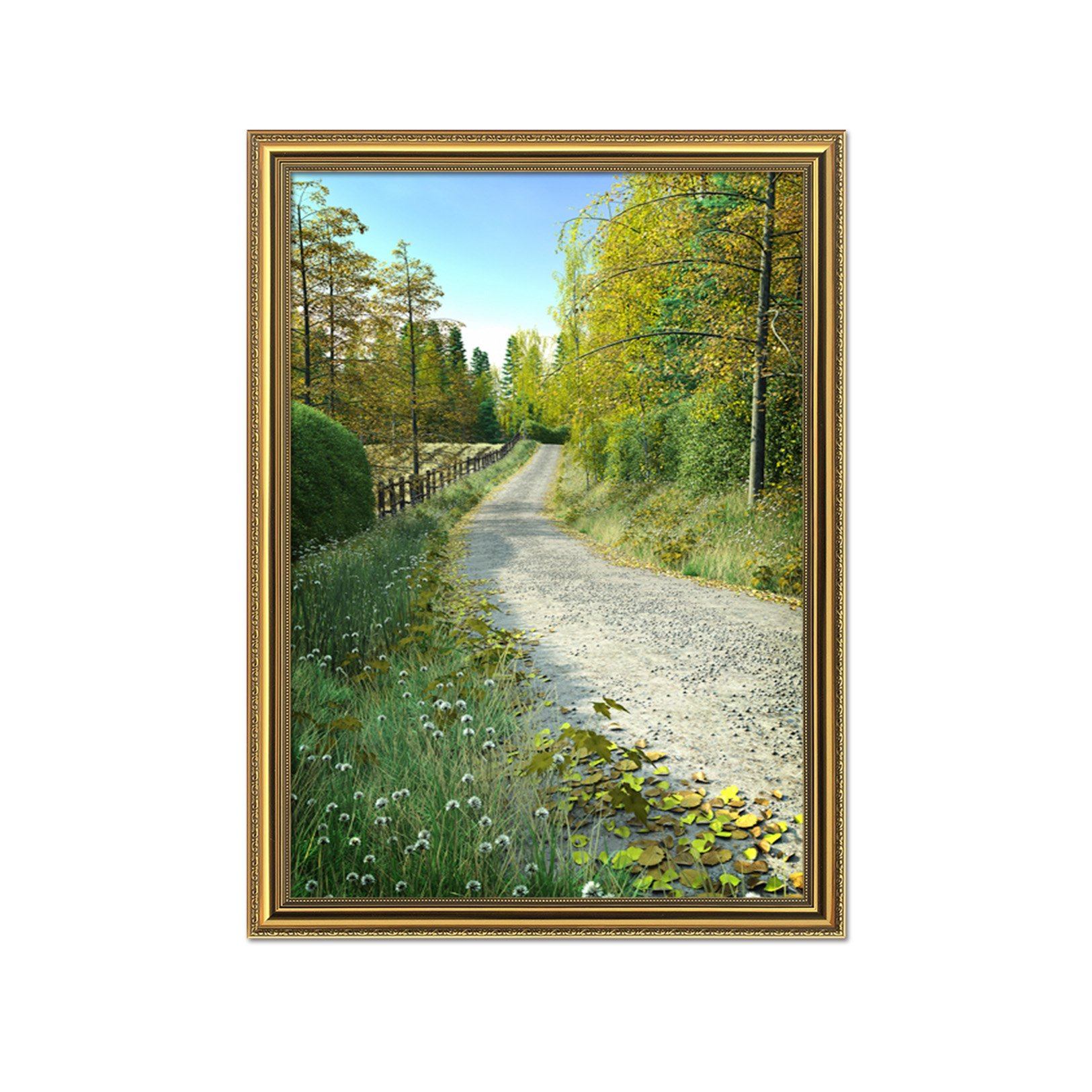 3D Roadside Wildflowers 138 Fake Framed Print Painting Wallpaper AJ Creativity Home 