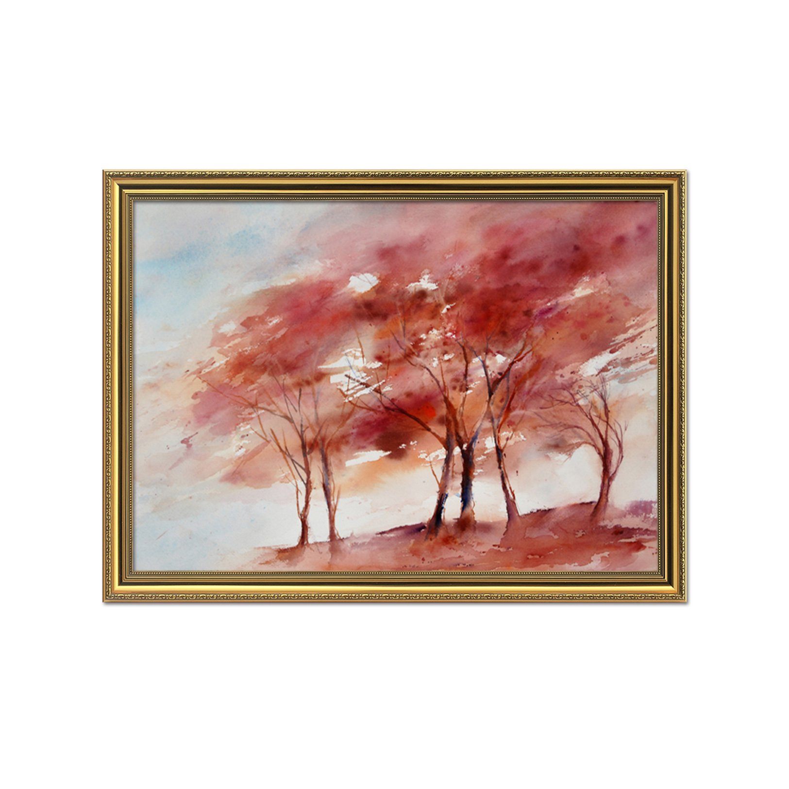 3D Landscape Tree 045 Fake Framed Print Painting Wallpaper AJ Creativity Home 