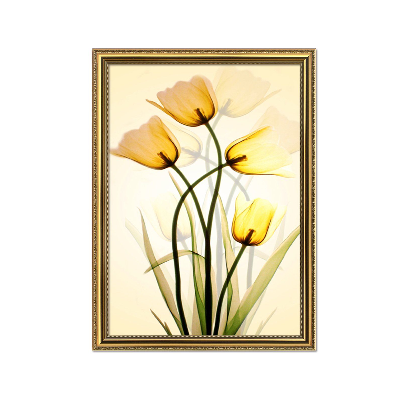 3D Little Yellow Flower 015 Fake Framed Print Painting Wallpaper AJ Creativity Home 