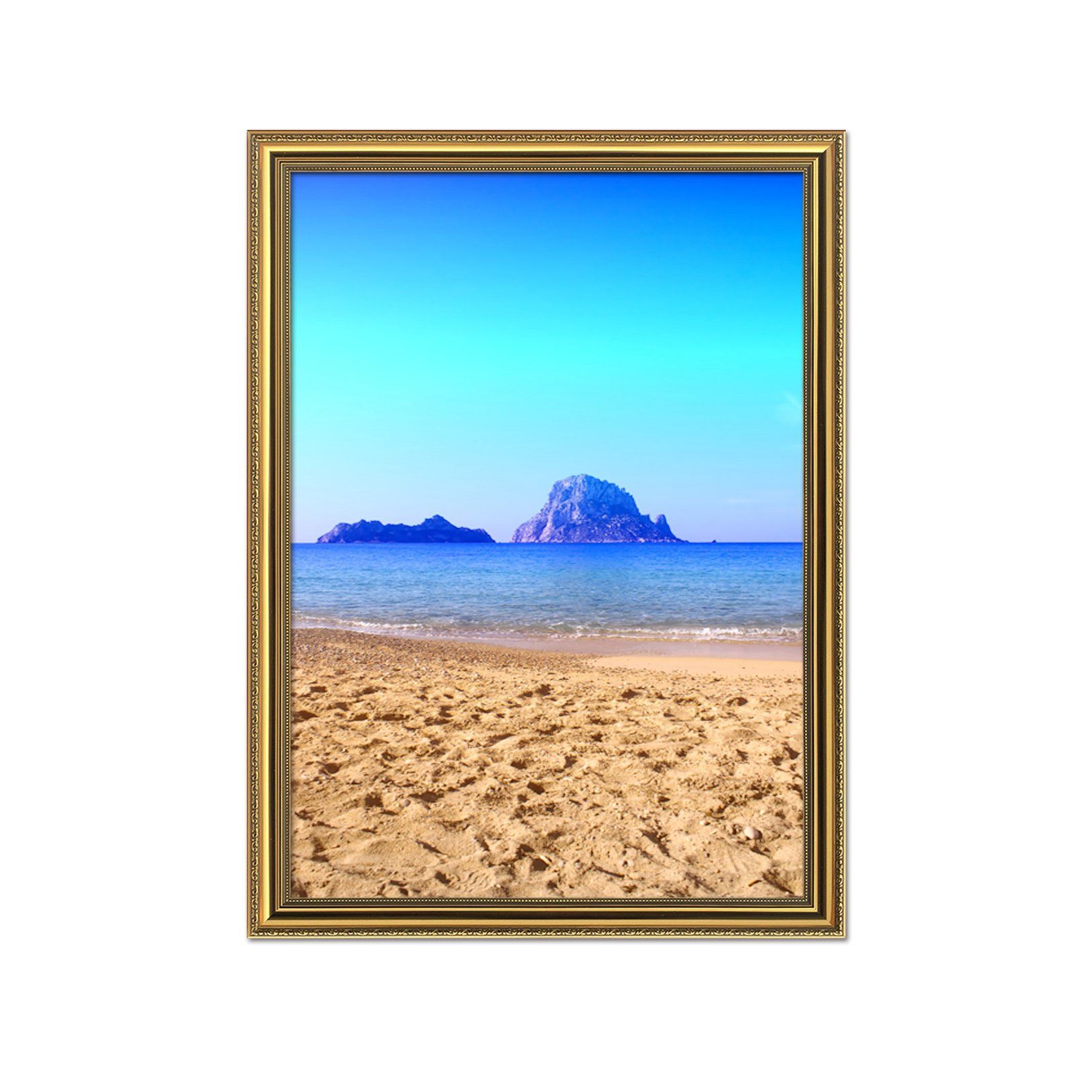 3D Beach Seascape 042 Fake Framed Print Painting Wallpaper AJ Creativity Home 
