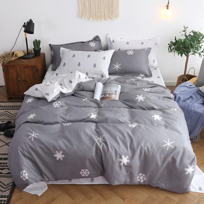 3D Gray Background Snowflake 12039 Bed Pillowcases Quilt