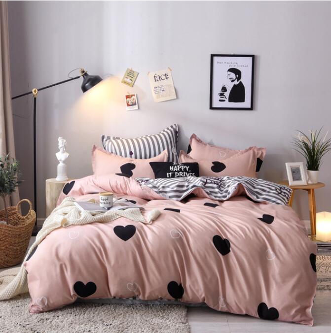 3D Love Pattern 12050 Bed Pillowcases Quilt