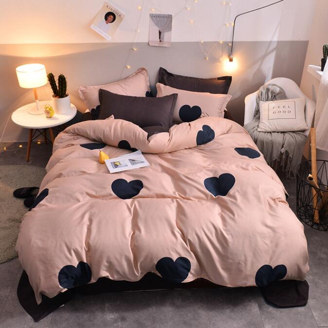 3D Pink Bottom Black Love 12026 Bed Pillowcases Quilt