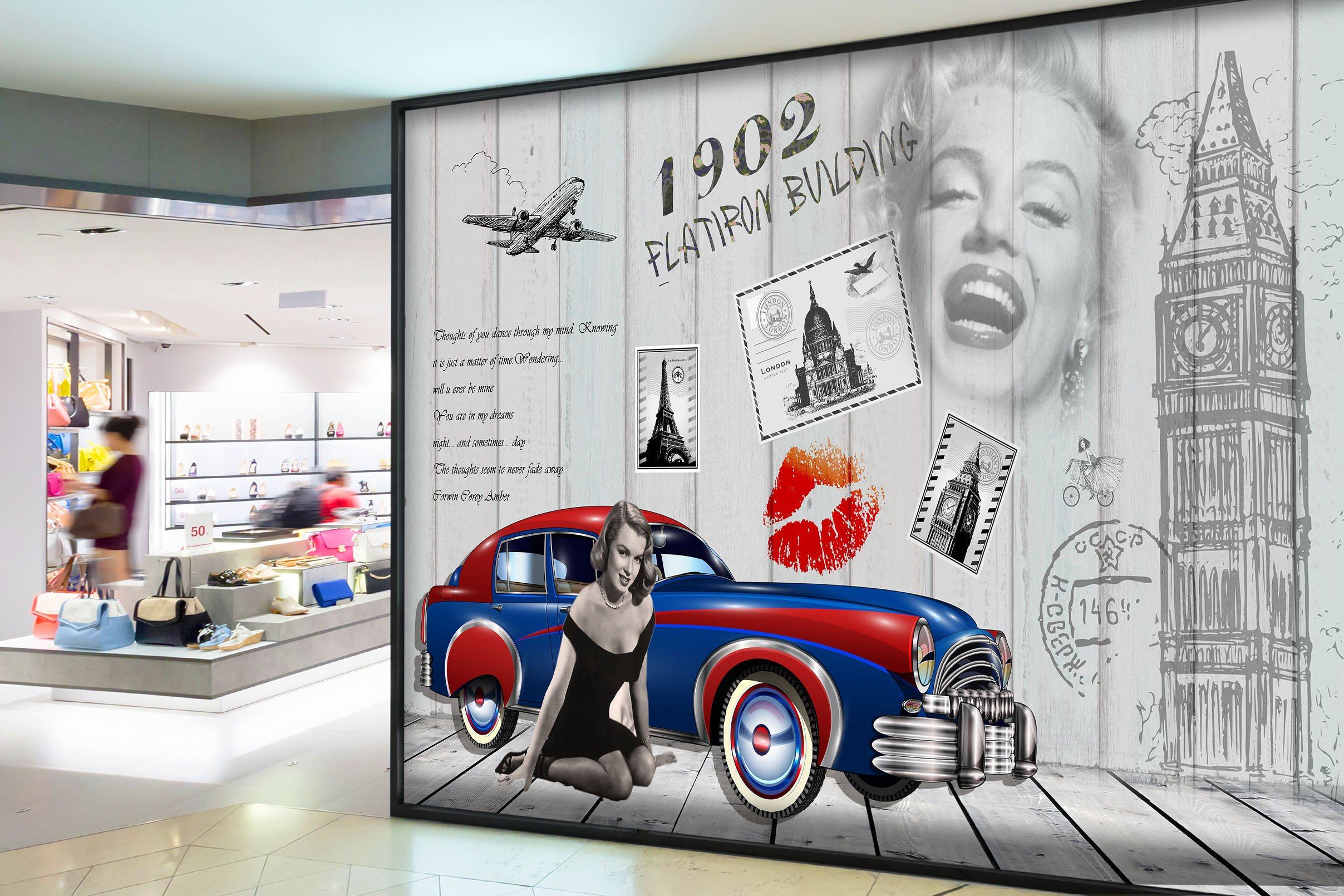 3D Building Retro Style 143 Wall Murals Wallpaper AJ Wallpaper 2 