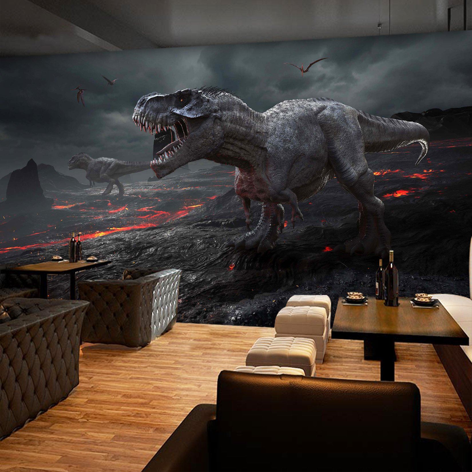 3D Volcanic Dinosaur 219 Wallpaper AJ Wallpaper 
