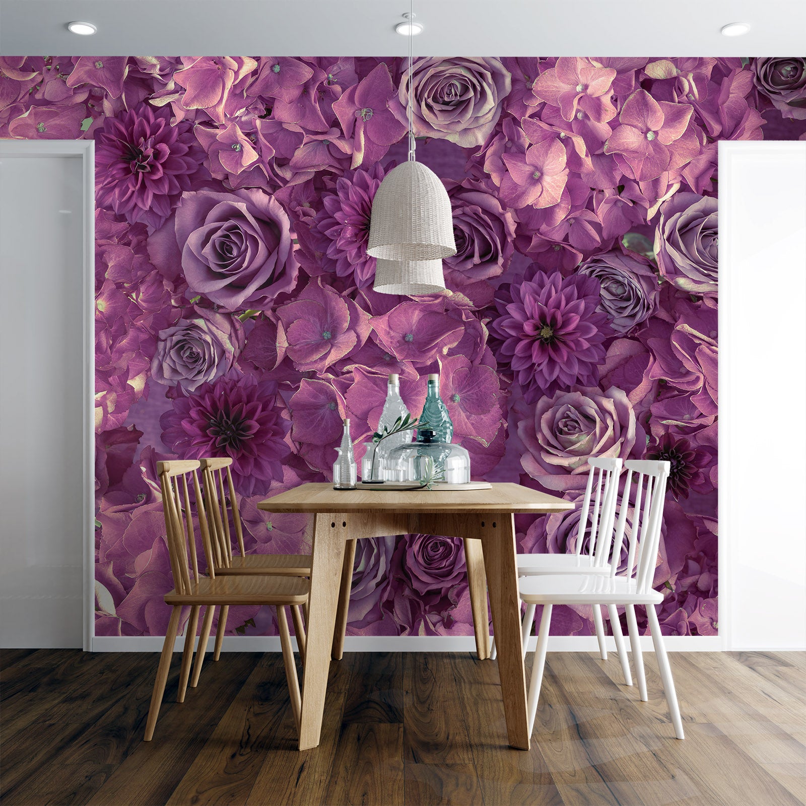 3D Purple Flower 6125 Assaf Frank Wall Mural Wall Murals
