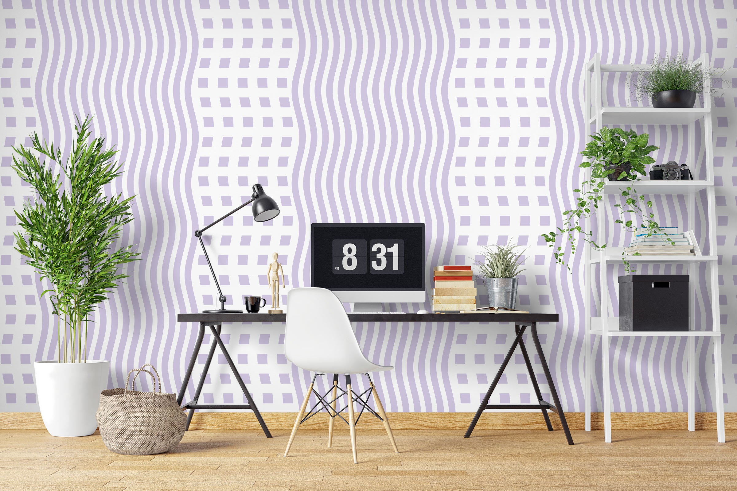 3D Light Purple Ripple Dots 98138 Kasumi Loffler Wall Mural Wall Murals