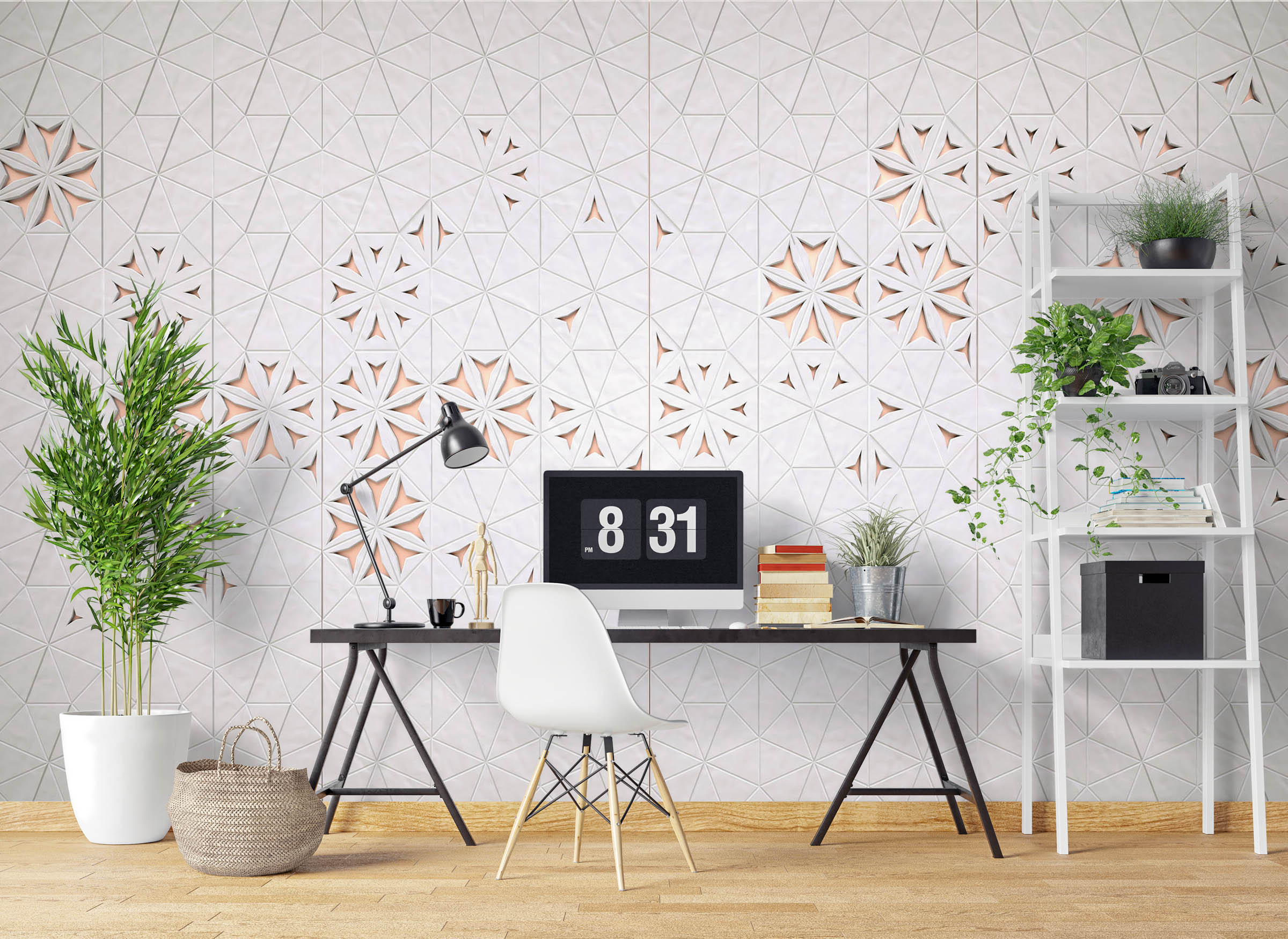 3D White Pattern 1049 Wall Murals