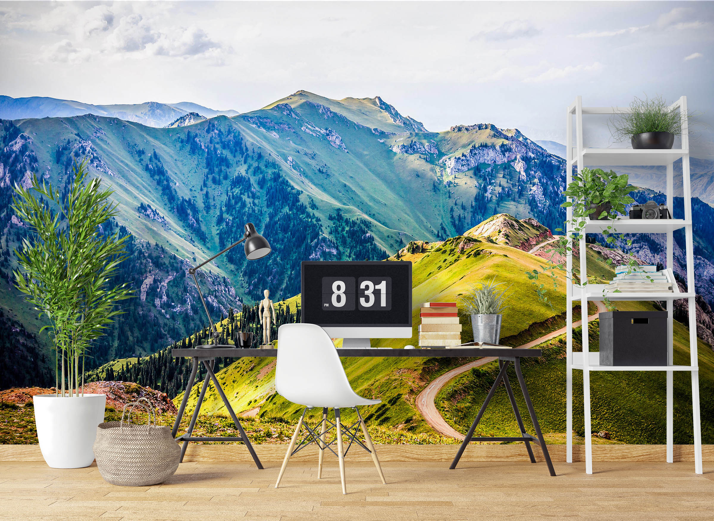 3D Prairie Mountain 1094 Wall Murals