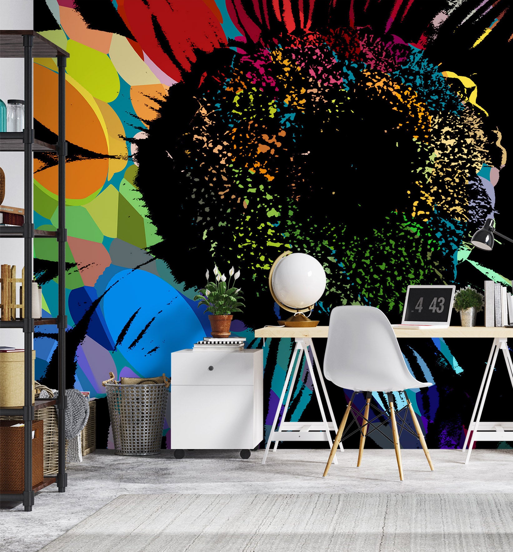 3D Colored Petals 19108 Shandra Smith Wall Mural Wall Murals