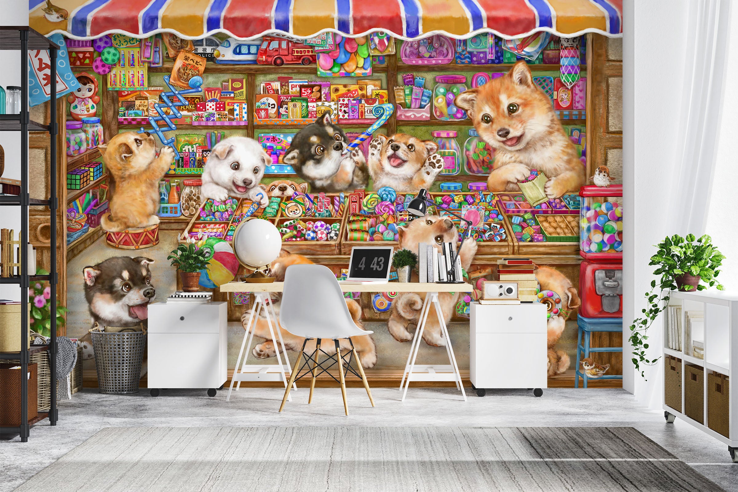 3D Candy House Dog 5547 Kayomi Harai Wall Mural Wall Murals