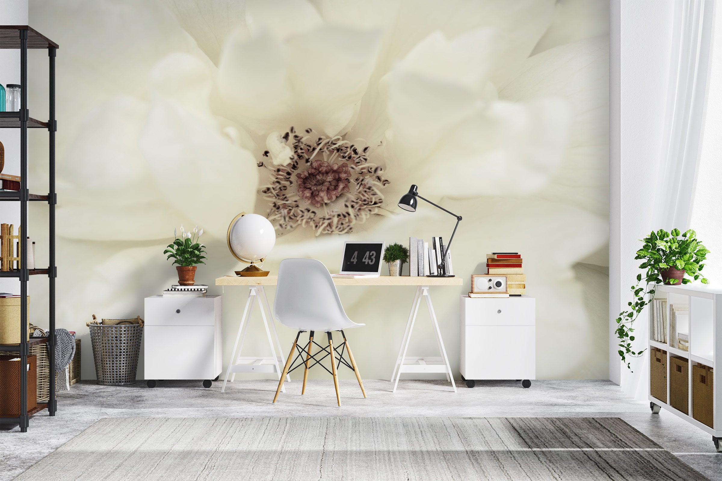 3D White Flower 6299 Assaf Frank Wall Mural Wall Murals