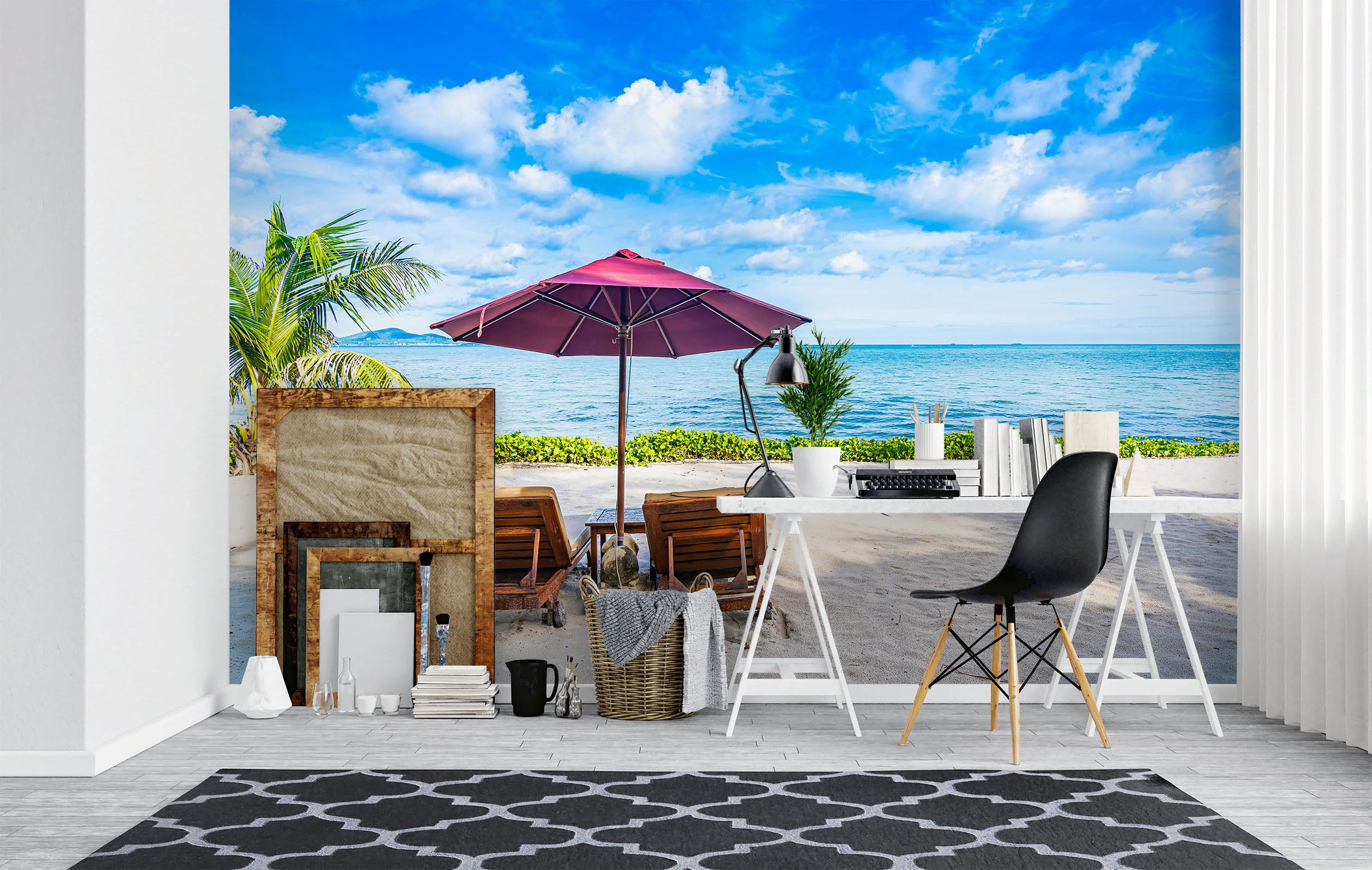 3D Seaside Sky 58072 Wall Murals