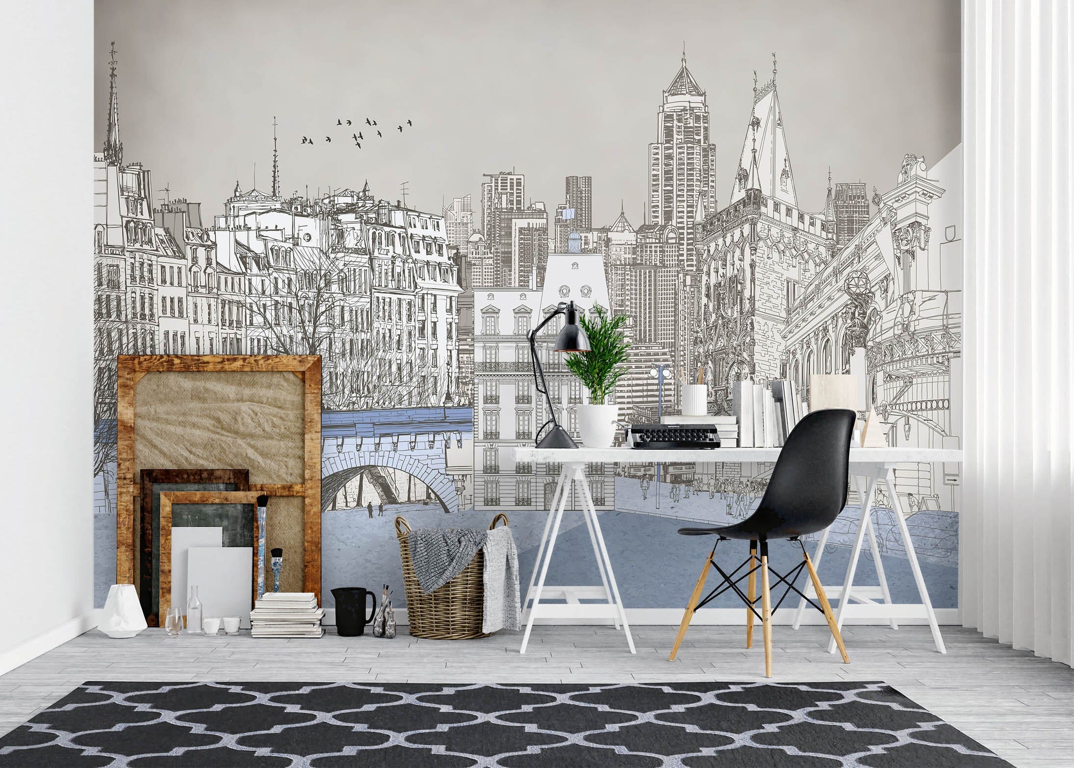 3D Graffiti Building Bridge 1053 Wall Murals Wallpaper AJ Wallpaper 2 