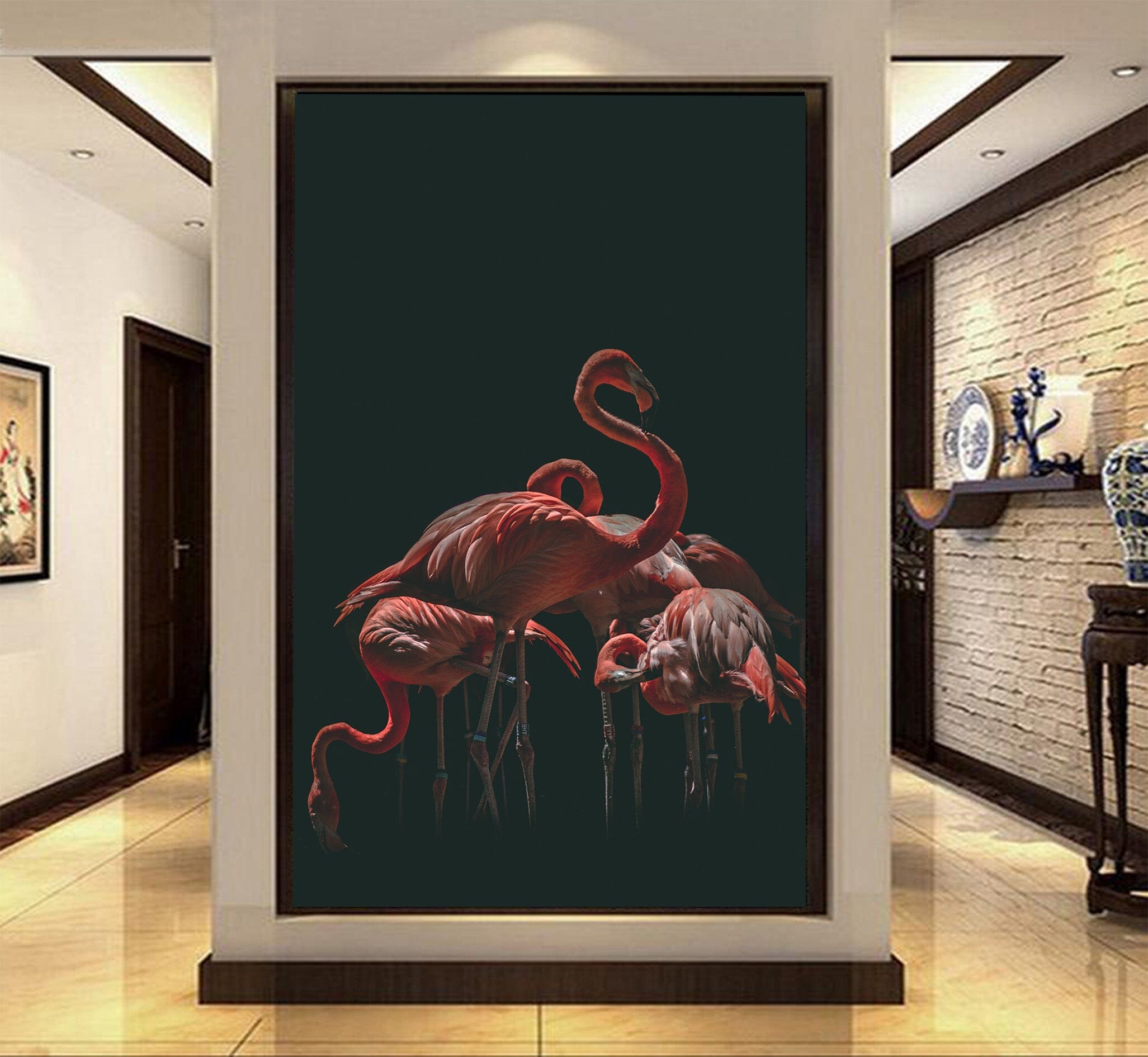 3D Elegant Flamingo 107 Wall Murals Wallpaper AJ Wallpaper 2 
