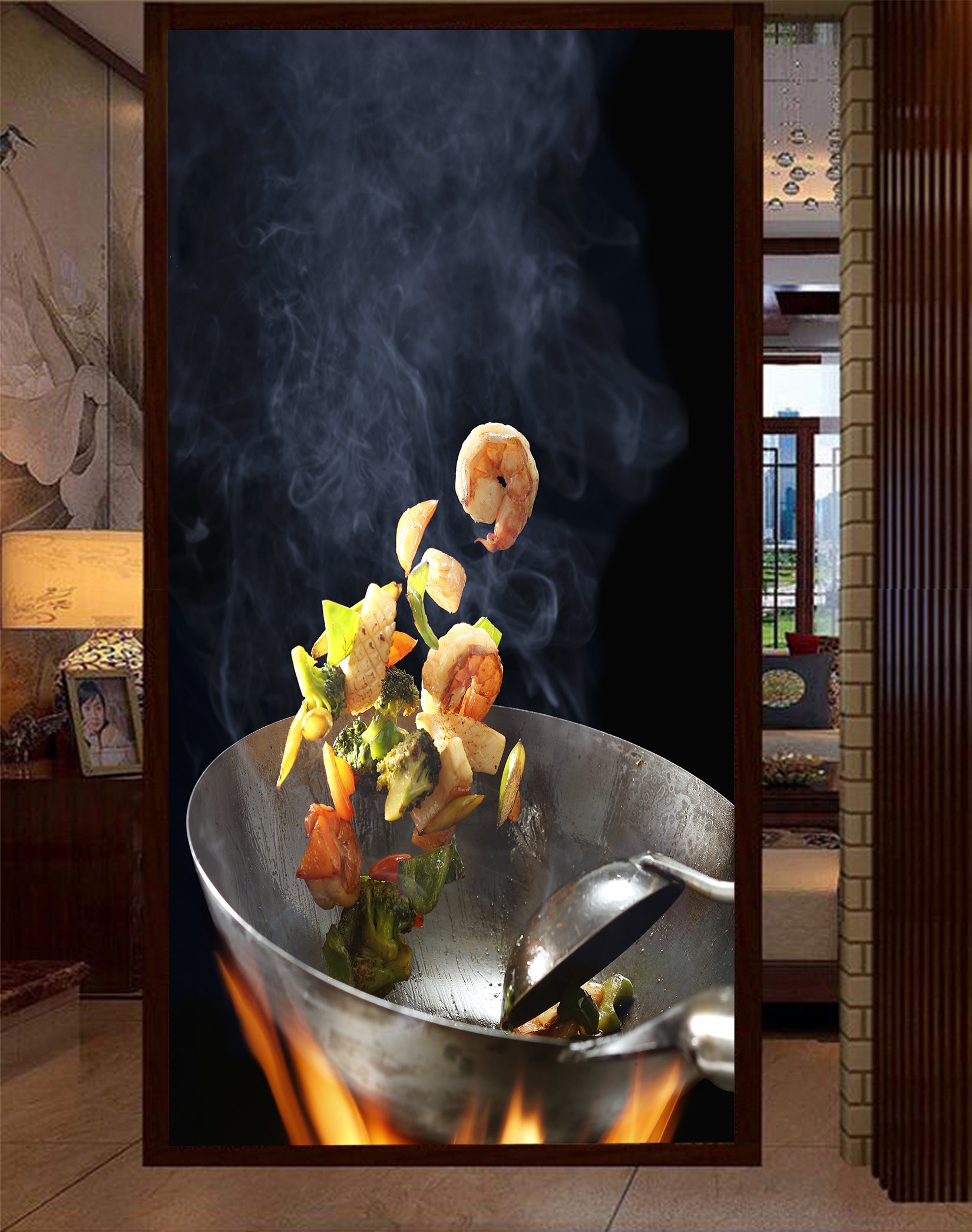 3D Fried Shrimp 060 Food Wall Murals Wallpaper AJ Wallpaper 2 