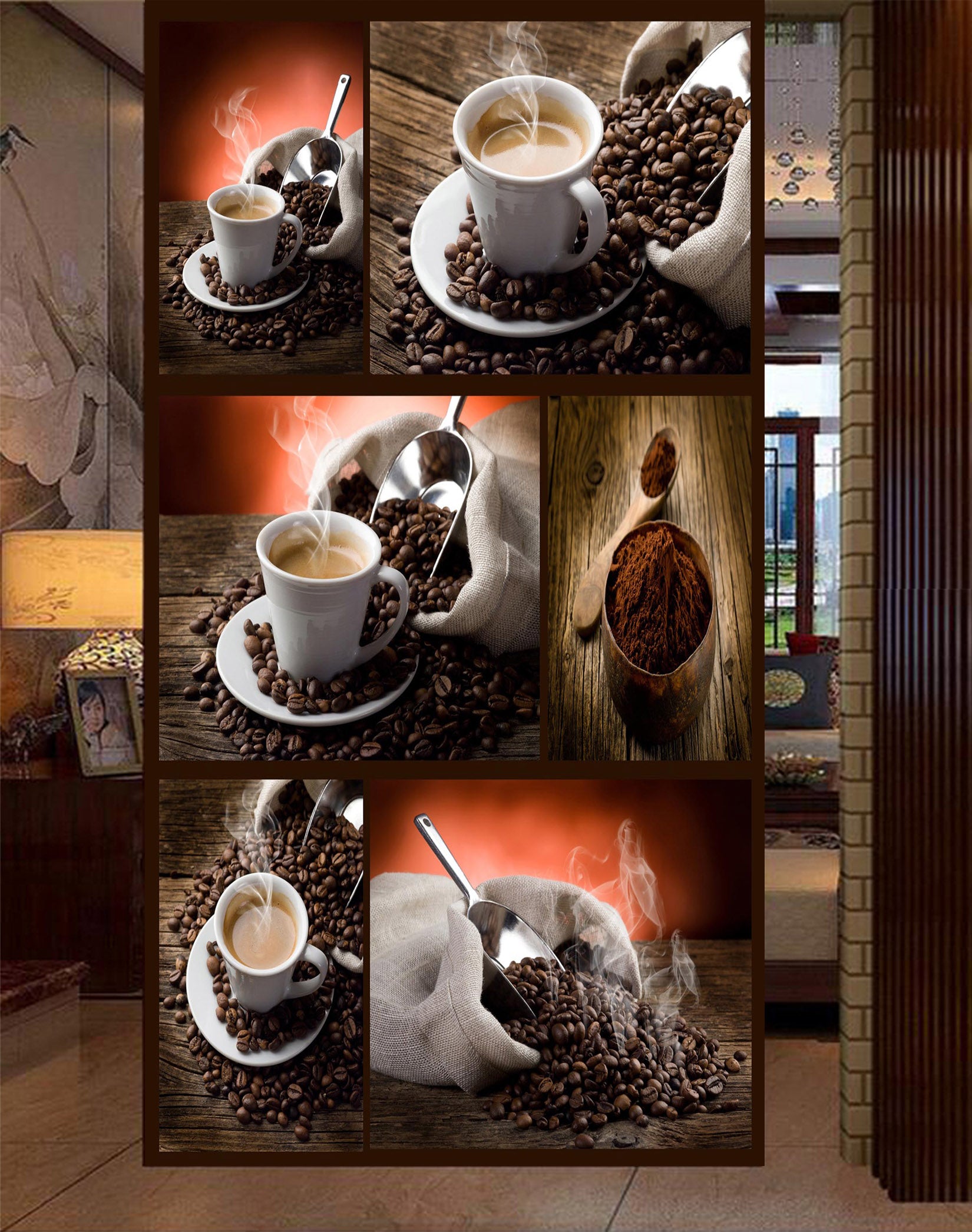 3D Coffee Beans 1100 Wall Murals