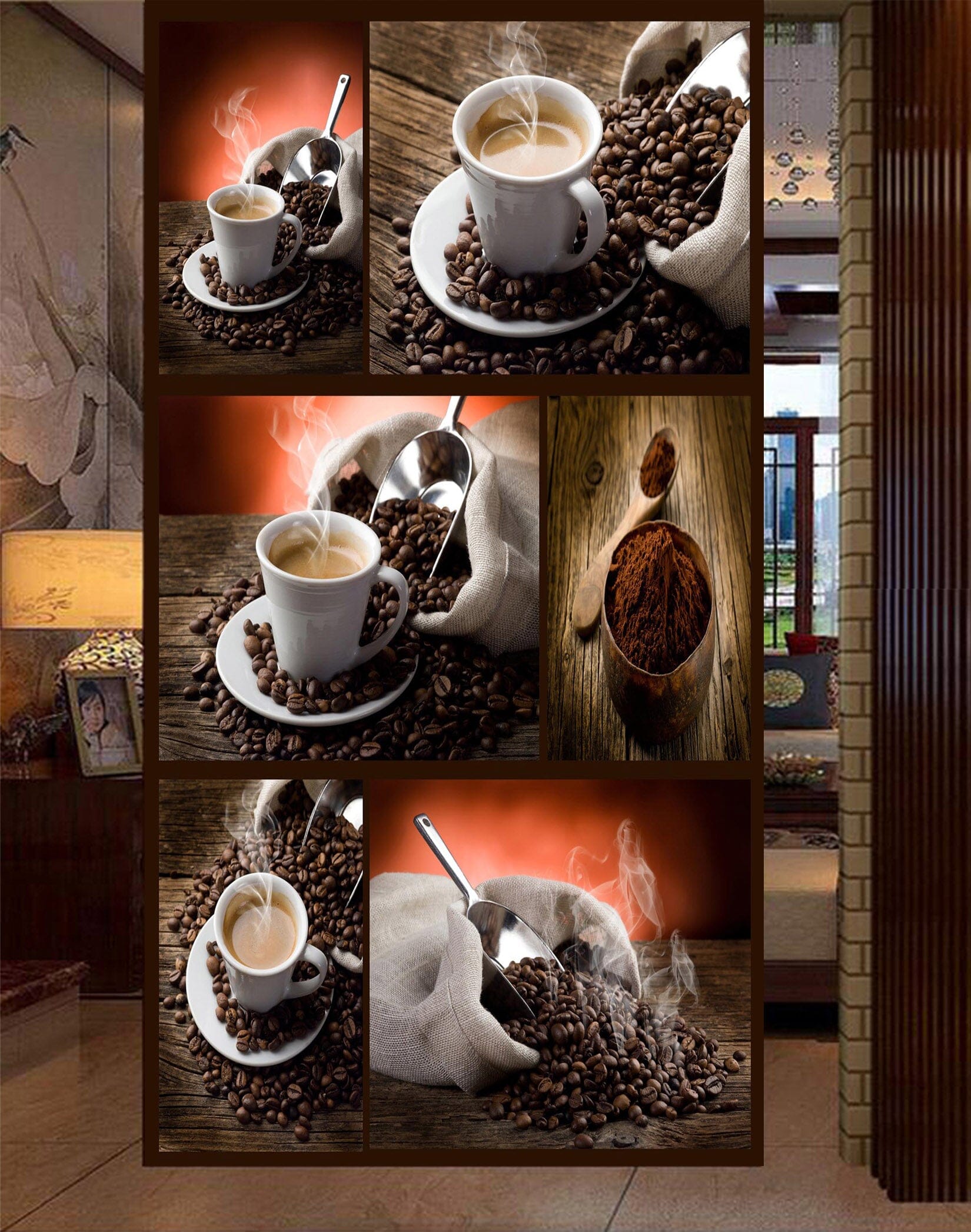 3D Coffee Beans 1100 Wall Murals Wallpaper AJ Wallpaper 2 