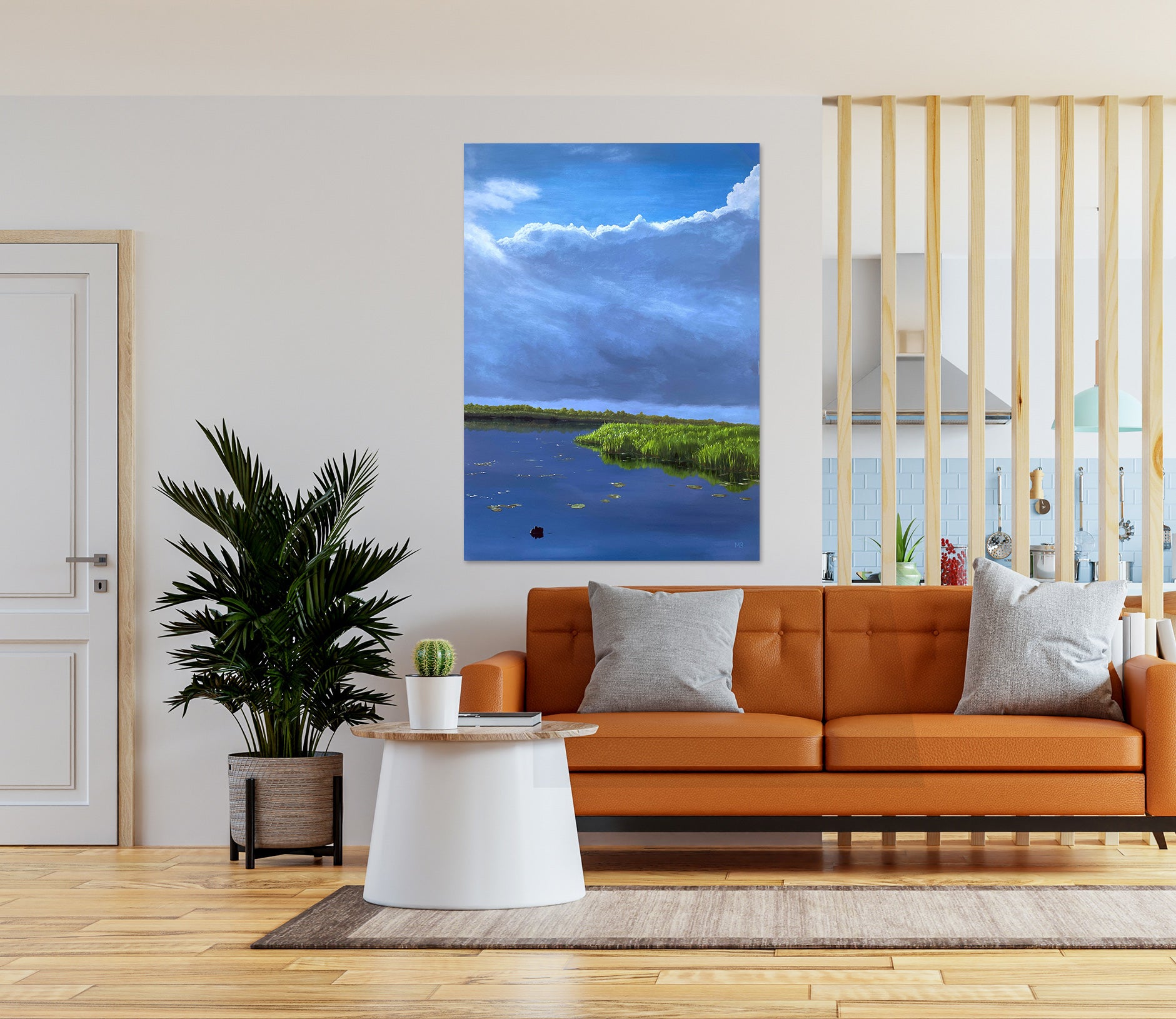 3D Sky Lake Meadow 10071 Marina Zotova Wall Sticker