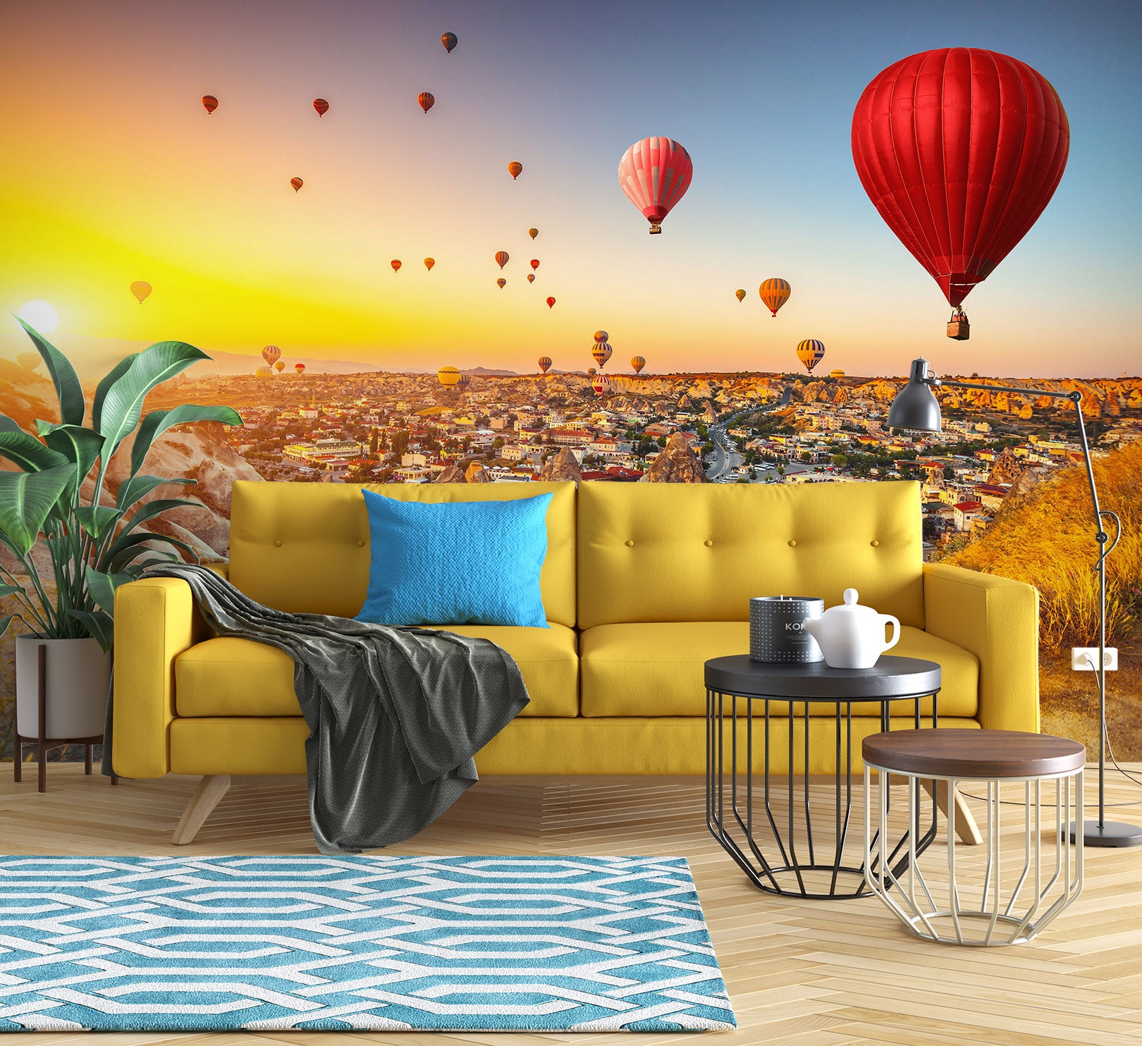 3D Hot Air Balloon 58061 Wall Murals