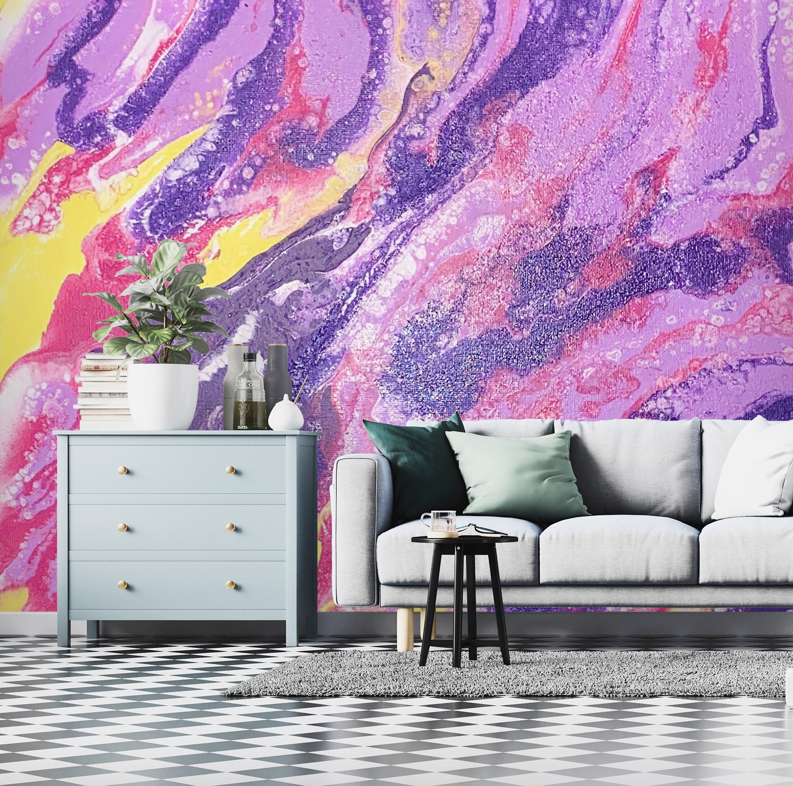 3D Purple Pink Texture 40031 Valerie Latrice Wall Mural Wall Murals