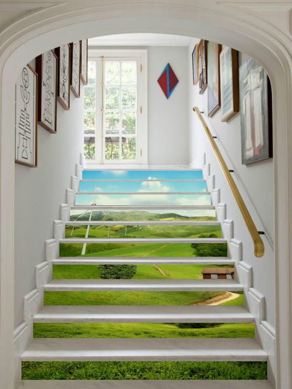 3D Hills 4980 Stair Risers Wallpaper AJ Wallpaper 