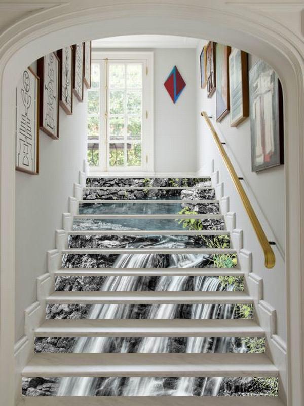 3D Waterfall 3596 Stair Risers Wallpaper AJ Wallpaper 
