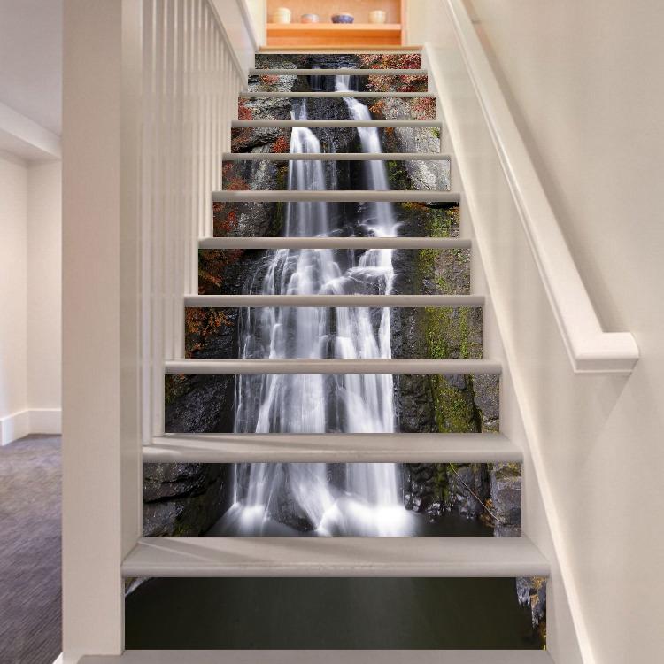 3D Waterfall 6548 Stair Risers Wallpaper AJ Wallpaper 