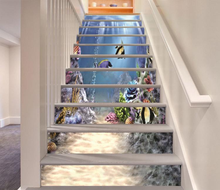 3D Seabed 2047 Stair Risers Wallpaper AJ Wallpaper 
