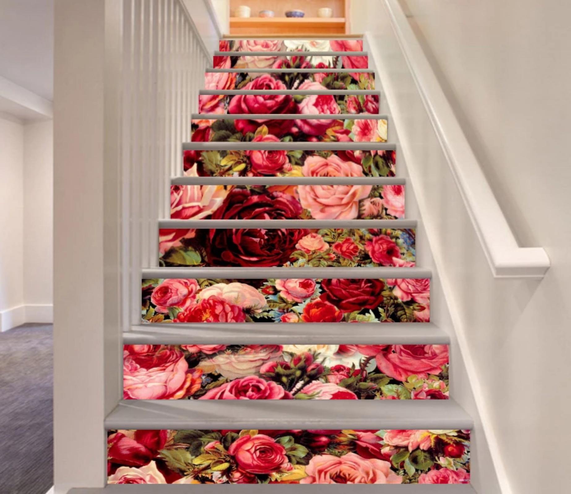 3D Rose 1369 Stair Risers Wallpaper AJ Wallpaper 