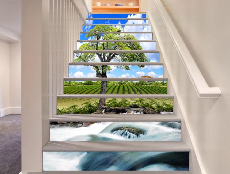 3D Nursery Rivers Tree 3726 Stair Risers Wallpaper AJ Wallpaper 
