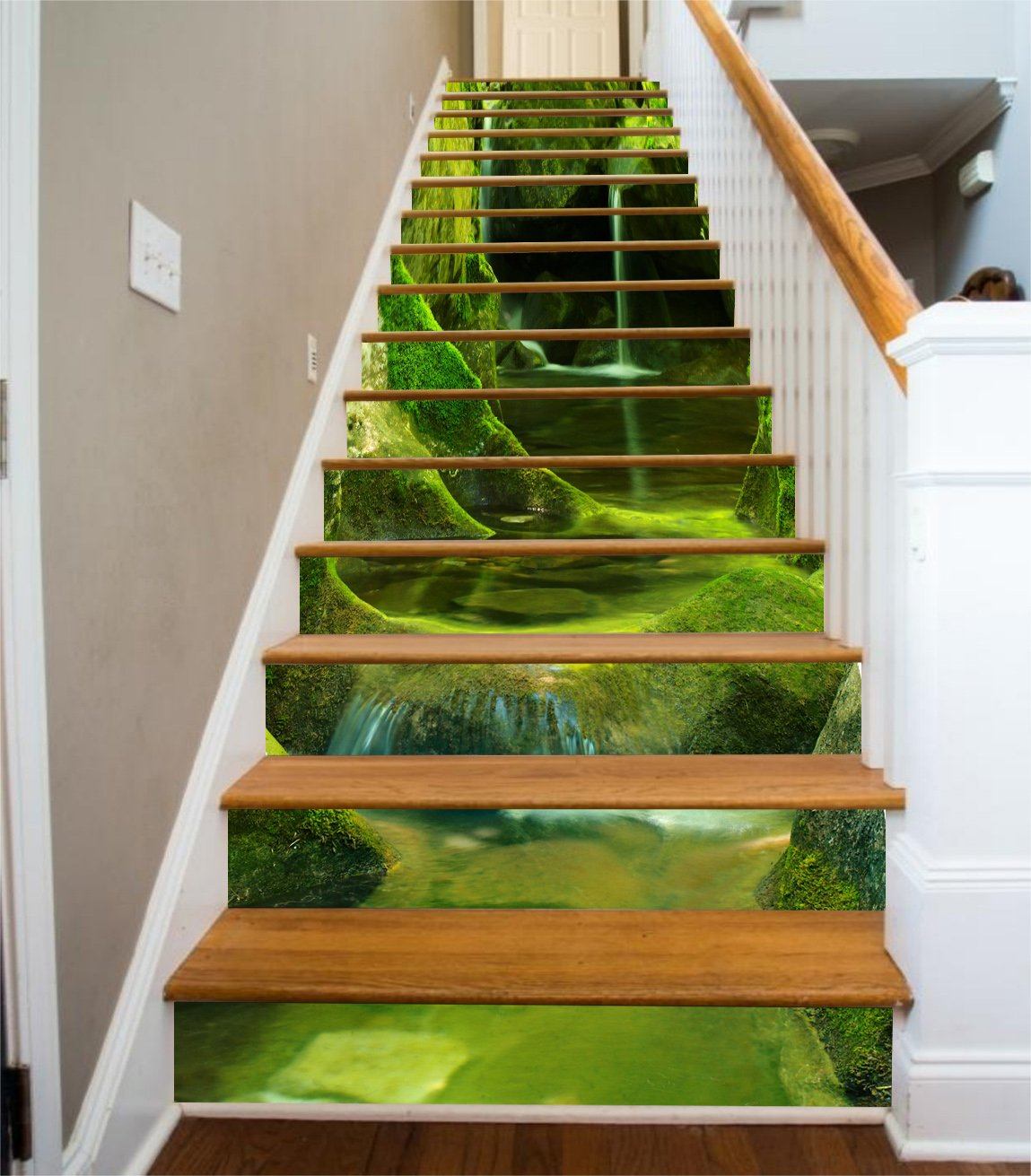 3D Rivulet 8106 Stair Risers Wallpaper AJ Wallpaper 