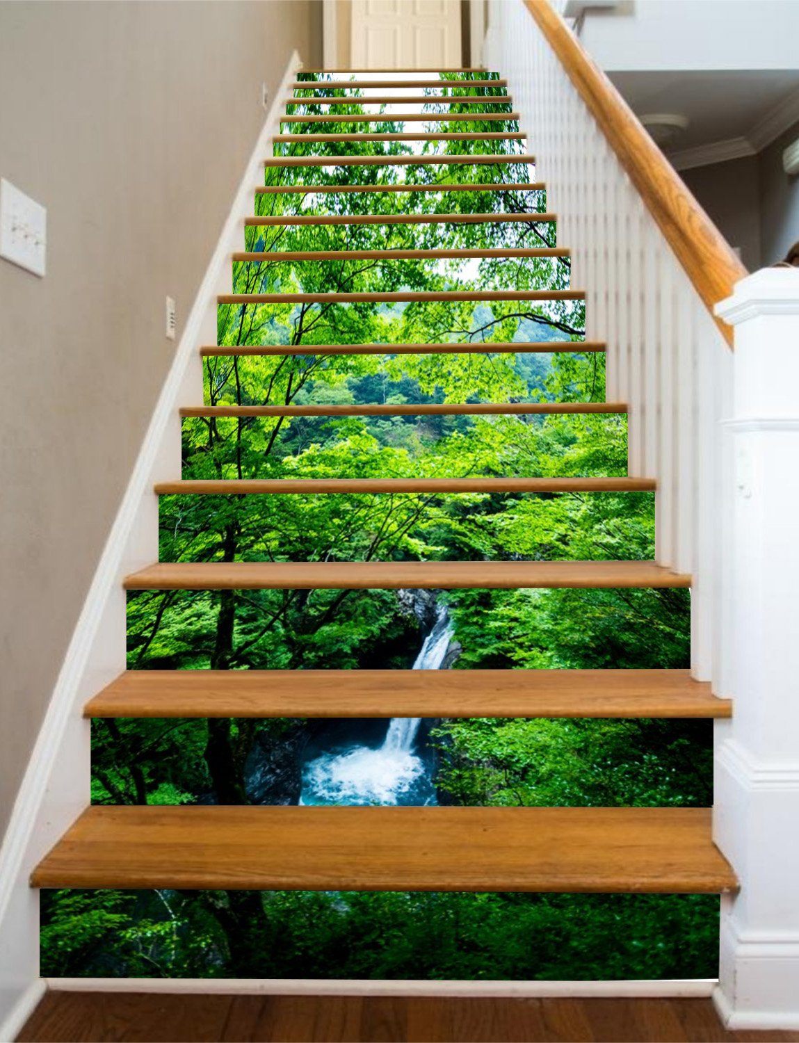 3D Waterfall 6942 Stair Risers Wallpaper AJ Wallpaper 