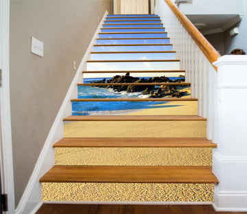 3D Beach 3781 Stair Risers Wallpaper AJ Wallpaper 
